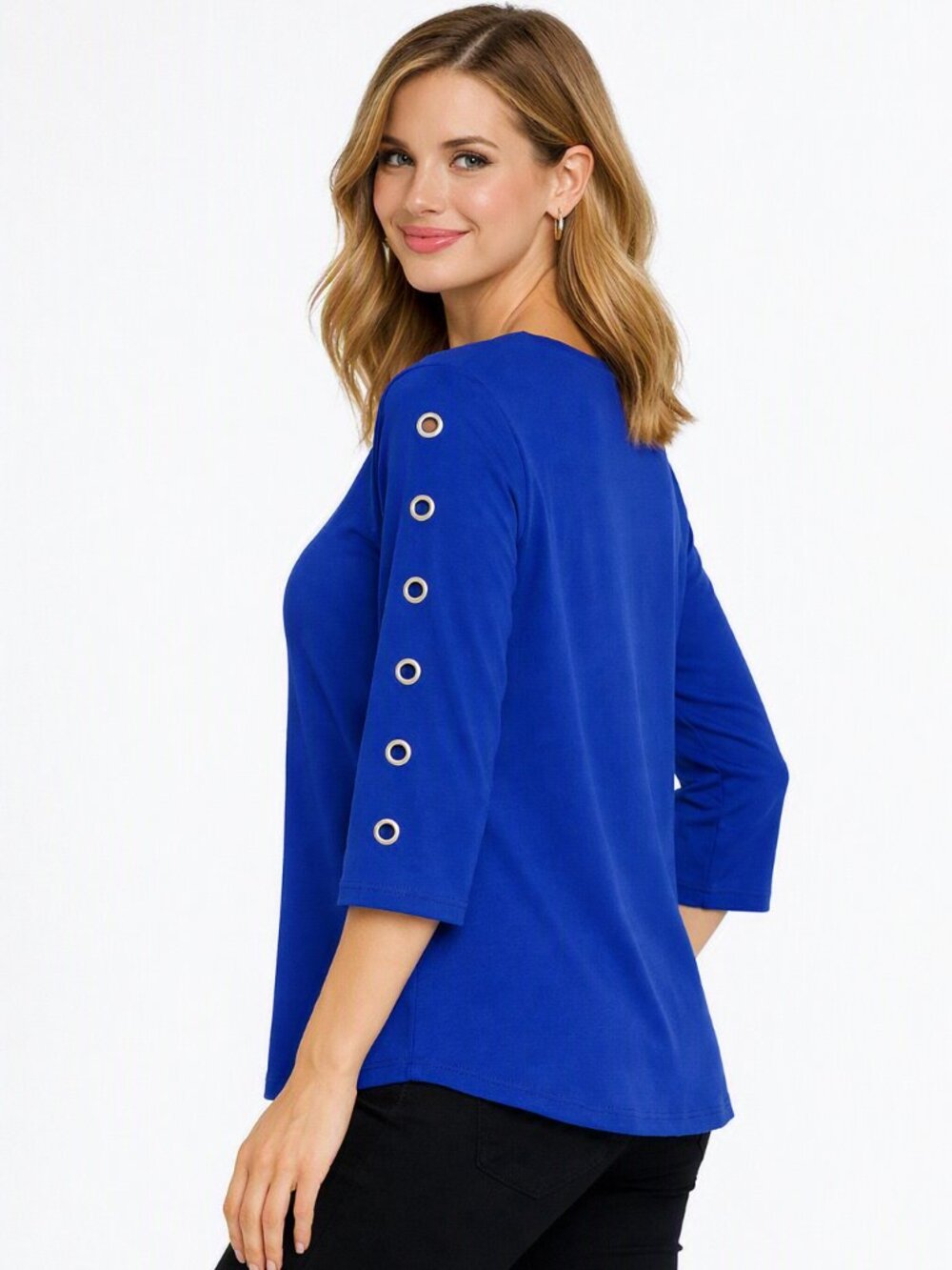 Love Scarlett Royal Blue Grommet Sleeve Top – Size 1X
